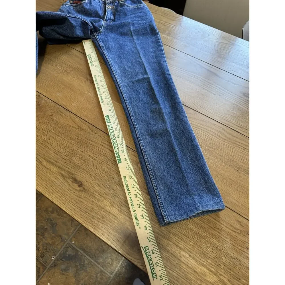 Vintage 90’s Lawman Western Slim Fit Straight‎ Leg Dark Blue Denim Jeans Size 1